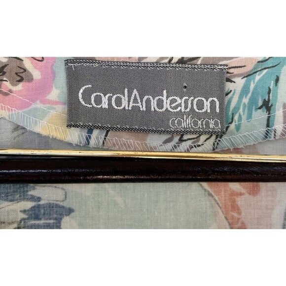 VTG Carol Anderson California Midi Dress Pastel Beach Vacation Button Front - Picture 10 of 11